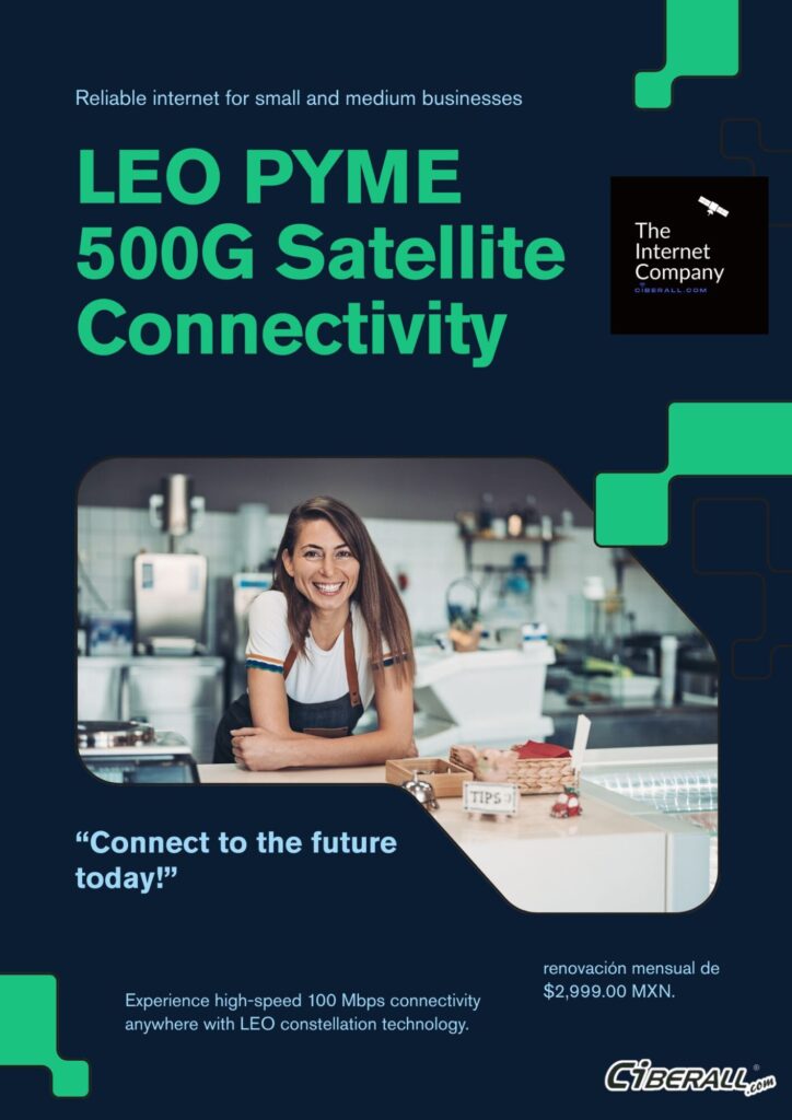 Plan CiberALL IP vía Satélite PYME (MRC) | 500 GB | Starlink, ViaSat o Fibra