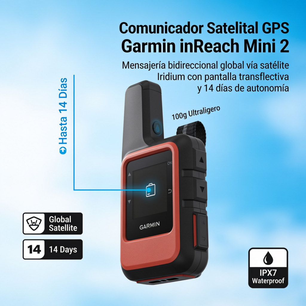 GPS Portátil Garmin inReach® Mini 2 | Navegador Outdoor (Modelo 10-02602-00)
