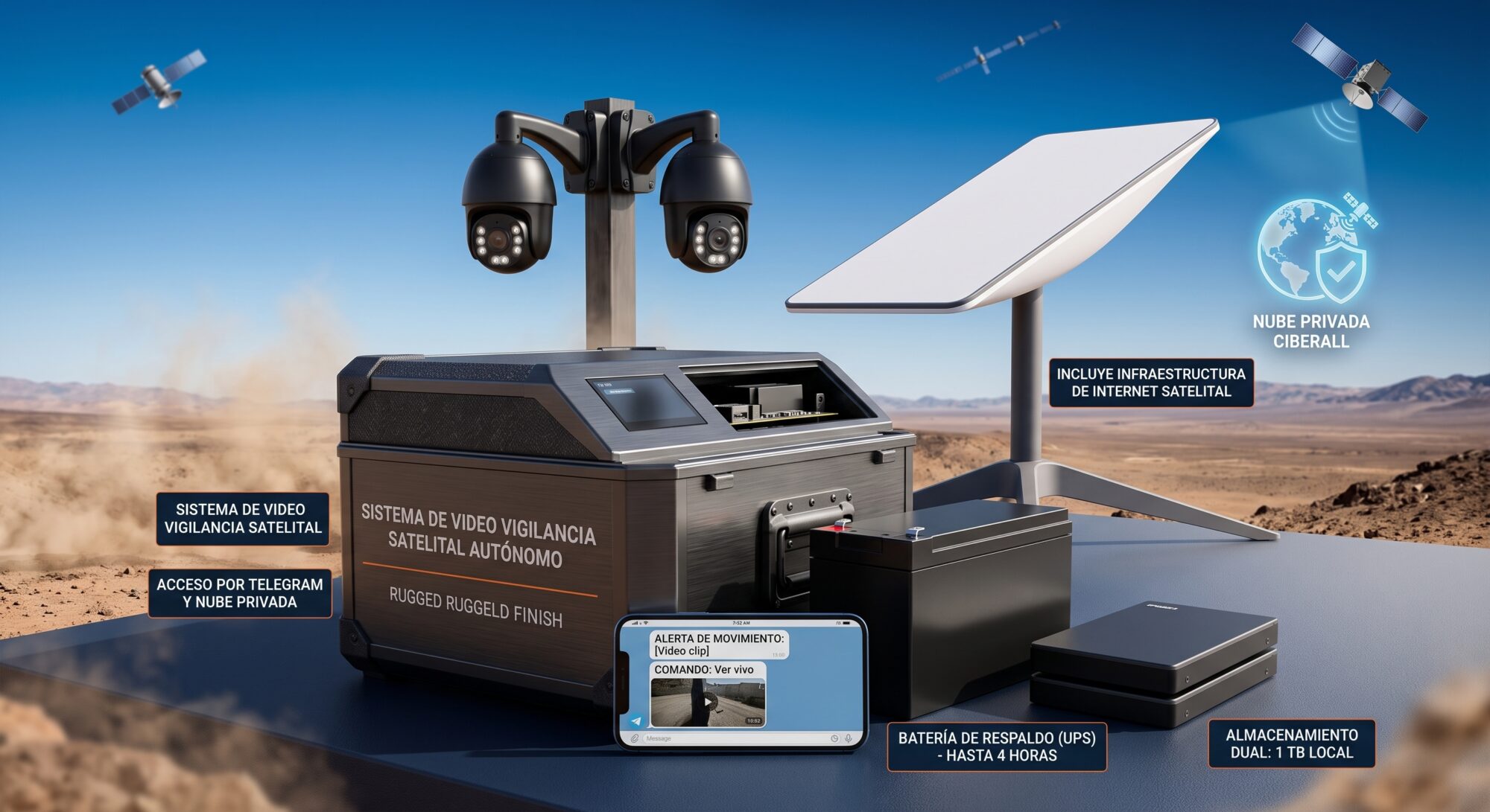 Sistema de Video Vigilancia Satelital Autónomo | Acceso por Telegram y Nube Privada - Image 2
