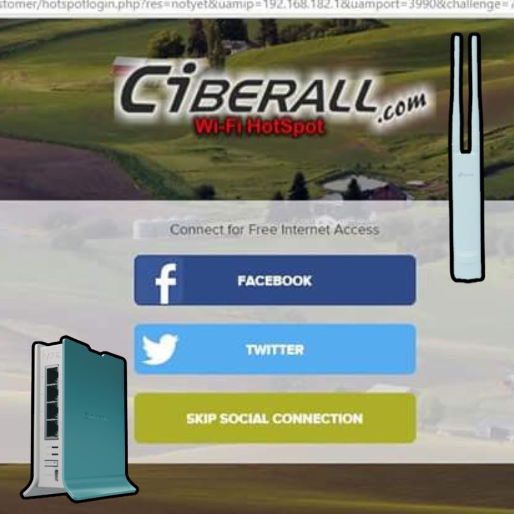 Kit Básico HotSpot CiberALL | Sistema de Venta Wi-Fi para Exteriores