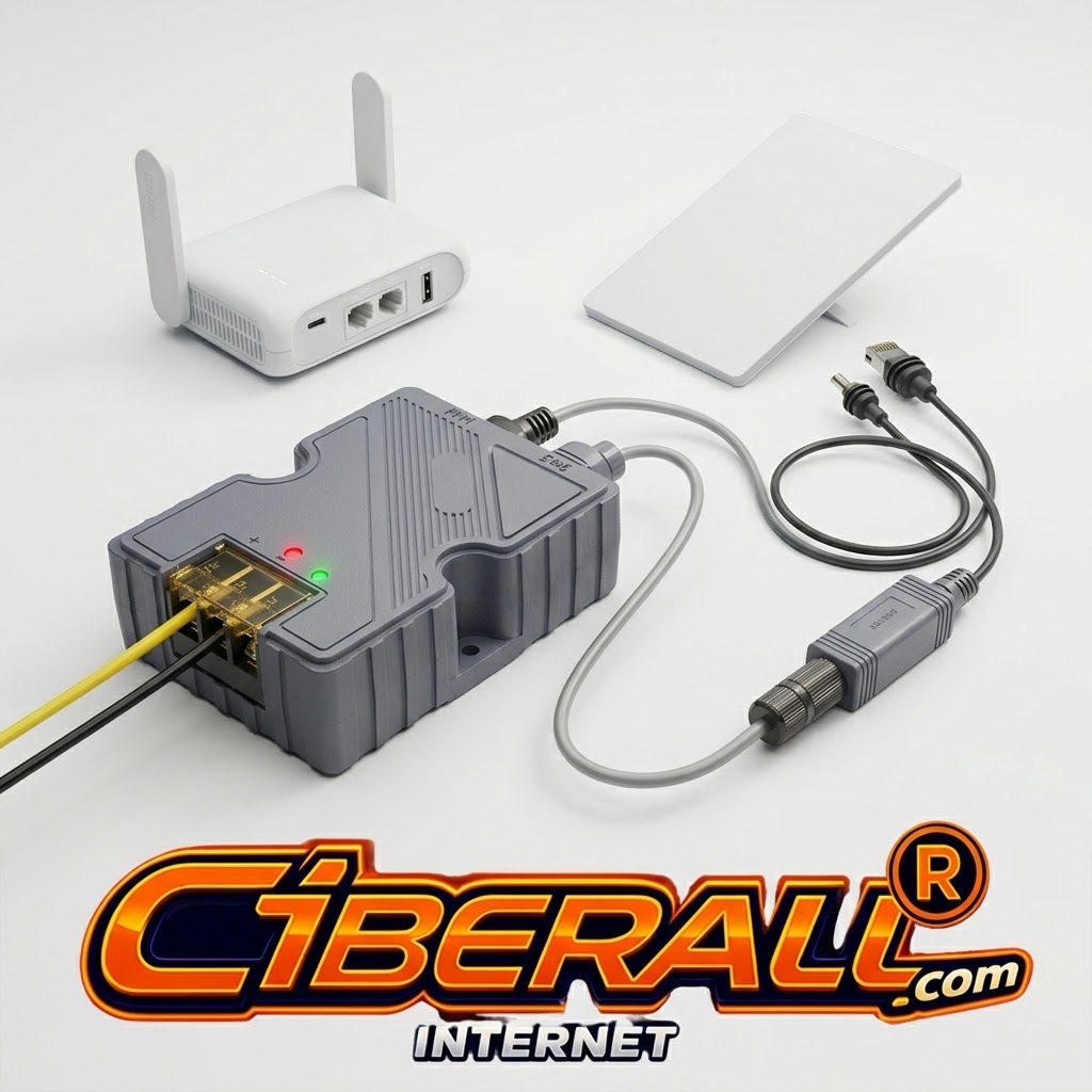 Inyector PoE y Splitter para Starlink Mini | Protección contra Sobretensiones (150W)