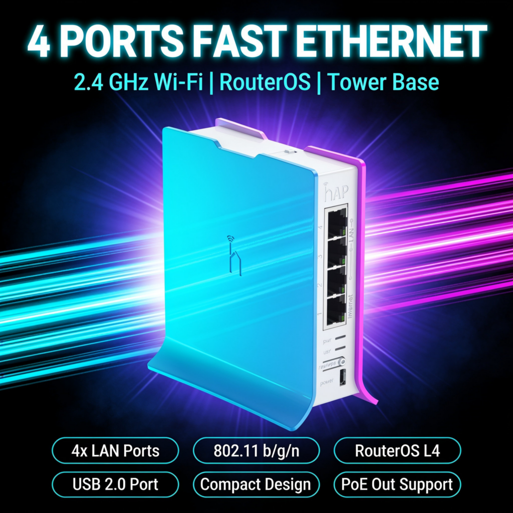 Router MikroTik hAP lite TC (RB941-2ND-TC) | Configuración SD-WAN, HotSpot y Gestión Nube