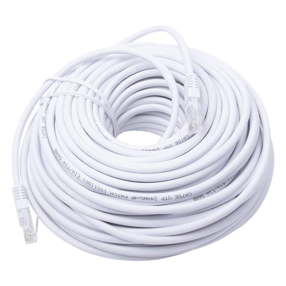 Cable de Parcheo UTP Cat5e - 30 Metros (98.43 Pies) - Blanco